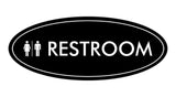 Signs ByLITA Oval Restroom Sign