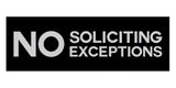 Signs ByLITA Basic No Soliciting No Exceptions Sign