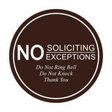 Signs ByLITA Circle No Soliciting No Exceptions Sign