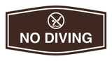 Signs ByLITA Fancy No Diving Sign with Adhesive Tape, Mounts On Any Surface