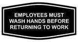 Signs ByLITA Fancy Employees Must Wash Hands Before Returning to Work Sign