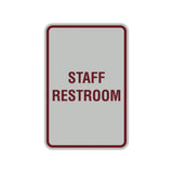 Portrait Round Staff Restroom Sign With Adhesive Tape