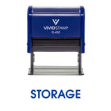 Blue Storage Self Inking Rubber Stamp
