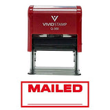 Red Mailed Self-Inking Office Rubber Stamp