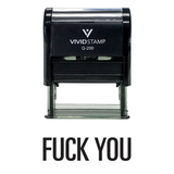 Black Fuck You Novelty Self-Inking Office Rubber Stamp