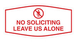 Fancy No Soliciting Leave Us Alone Wall or Door Sign