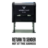 Black Return To Sender Not At This Address Self Inking Rubber Stamp