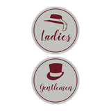 Signs ByLITA Circle Ladies and Gentlemen Sign Set
