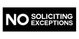 Signs ByLITA Basic No Soliciting No Exceptions Sign