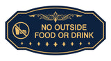 Victorian No Outside Food Or Drink Sign