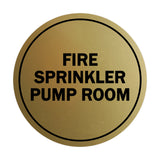 Signs ByLITA Circle Fire Sprinkler Pump Room Sign