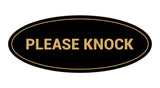 Signs ByLITA Oval Please Knock Sign