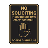 Portrait Round No Soliciting If You Do Not Have An Appointment Do Not Disturb Us Wall or Door Sign