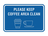 Classic Framed Please Keep Coffee Area Clean Wall or Door Sign