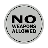 Signs ByLITA Circle No Weapons Allowed Sign