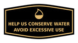 Signs ByLITA Fancy Help Us Conserve Water Avoid Excessive Use Sign