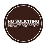 Signs ByLITA Circle No Soliciting Private Property Sign