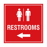 Signs ByLITA Square Restrooms left arrow Sign
