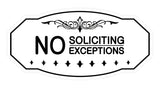 Victorian No Soliciting No Exceptions Sign