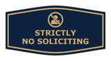 Fancy Strictly No Soliciting Wall or Door Sign