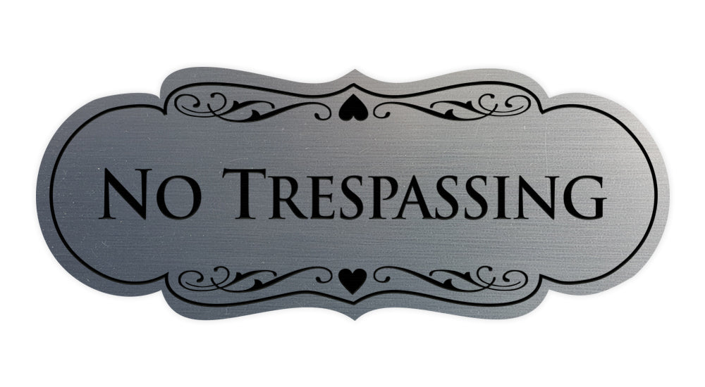Signs ByLITA Designer No trespassing Sign