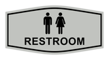 Black / Silver Fancy Unisex Restroom Sign