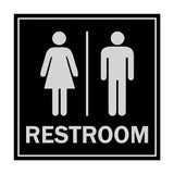 Signs ByLITA Square All Gender Restroom Sign with Adhesive Tape, Mounts On Any Surface, Weather Resistant, Indoor/Outdoor Use