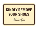 Signs ByLITA Classic Framed Kindly Remove Your Shoes
