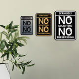 Portrait Round Seriously No Soliciting No Trespassing Wall or Door Sign