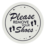 PLEASE REMOVE SHOES Circle Wall Door Sign