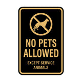 Signs ByLITA Portrait Round No Pets Allowed Except Service Animals Sign