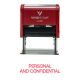 Personal And Confidential Rubber Stamp