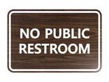 Signs ByLITA Classic Framed No Public Restroom