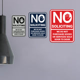 Portrait Round No Soliciting We Do Not Purchase Goods or Services Sold Door to Door Wall or Door Sign