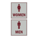 Square men women sign set with Adhesive Tape, Mounts On Any Surface, Weather Resistant