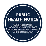 Circle Public Health Notice Wash Your Hands Sign