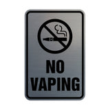 Portrait Round No Vaping Sign