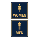 Square men women sign set with Adhesive Tape, Mounts On Any Surface, Weather Resistant