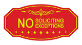 Victorian No Soliciting No Exceptions Sign