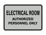 Signs ByLITA Classic Framed ELECTRICAL ROOM AUTHORIZED PERSONNEL ONLY Sign