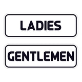 Basic LADIES GENTLEMEN Restroom Sign (2-Pack)