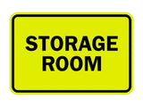 Yellow / Black Signs ByLITA Classic Framed Storage Room Sign