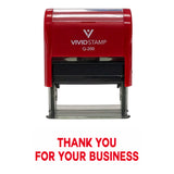 Red THANK YOU FOR YOUR BUSINESS Self Inking Rubber Stamp