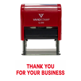 Red THANK YOU FOR YOUR BUSINESS Self Inking Rubber Stamp
