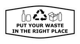 Fancy Put Your Waste in the Right Place Wall or Door Sign