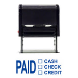 Paid Cash Check Credit Self Inking Rubber Stamp