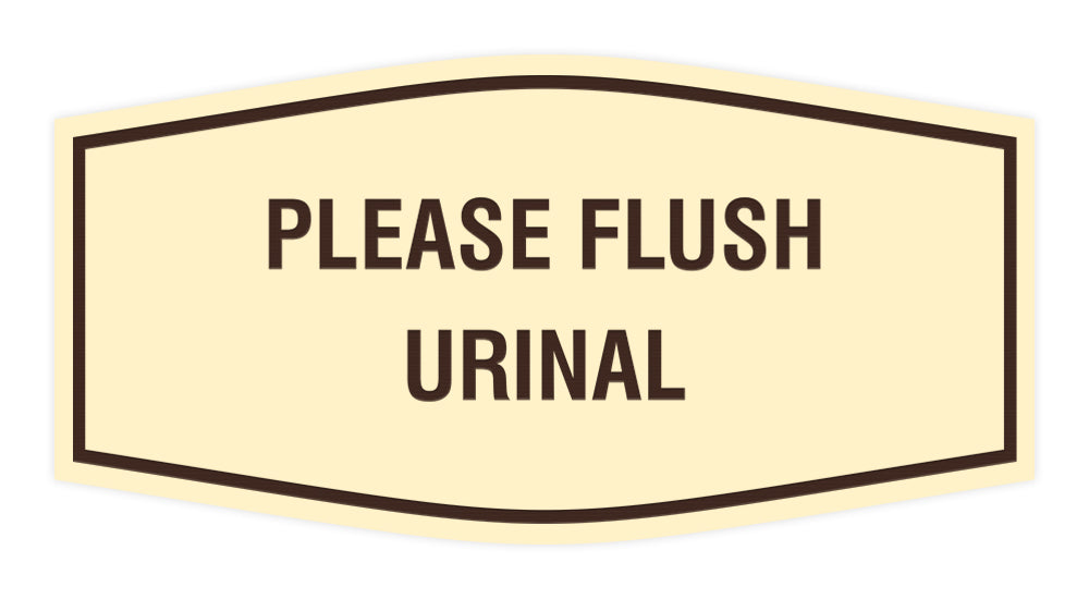 Fancy Please Flush Urinal Wall or Door Sign