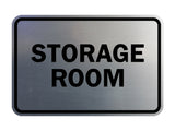 Brushed Silver Signs ByLITA Classic Framed Storage Room Sign