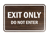 Classic Framed Exit Only Do Not Enter Sign