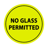 Signs ByLITA Circle No Glass Permitted Sign
